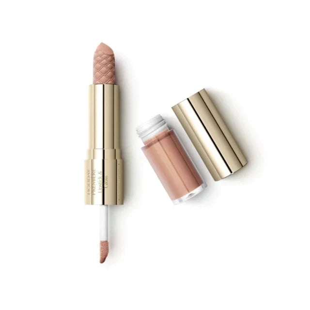 Holiday Première Lipstick & Gloss - Batom & Gloss 2 em 1 - Cor 01 - Enchanting Nude - 3g e 2,5ml