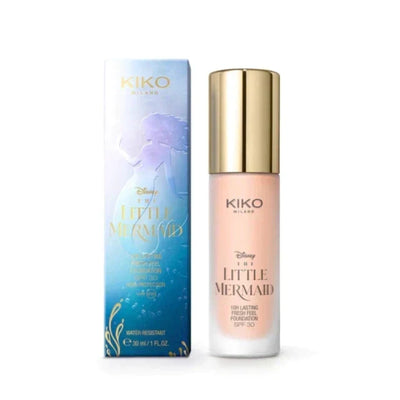 Disney - The Little Mermaid 10h Lasting Fresh Feel Foundation SPF 30 - Cor 03 Honey - Base Facial Cremosa - 30ml